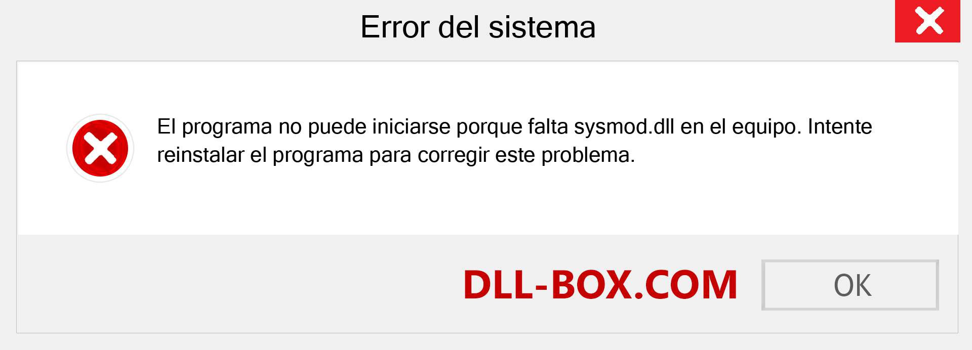 ¿Falta el archivo sysmod.dll ?. Descargar para Windows 7, 8, 10 - Corregir sysmod dll Missing Error en Windows, fotos, imágenes